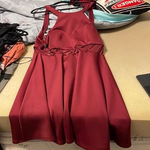 Red dress with padding size 15